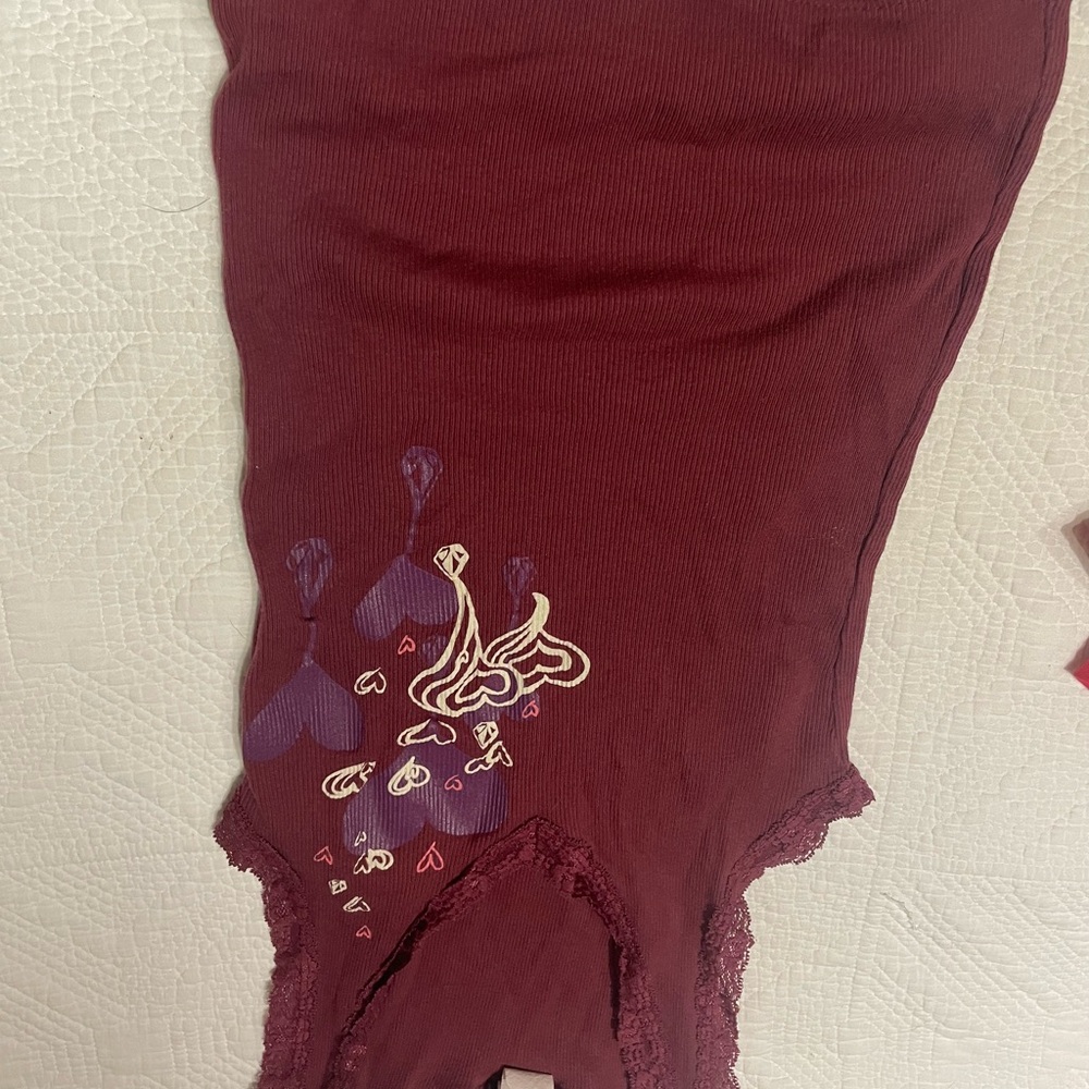 Volcom Maroon Lace camisole